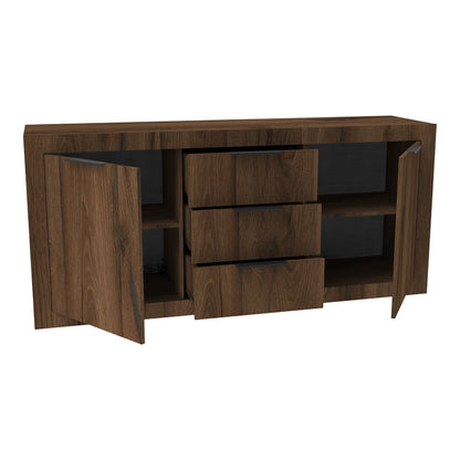 Μπουφές Doha Καρυδί με Oak 180x45x80.5