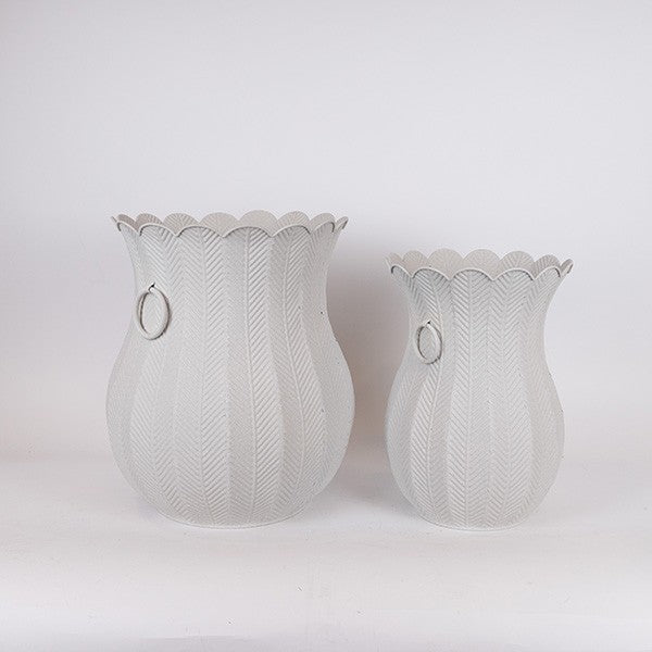 S/2 ΚΑΣΠΩ ΜΕΤΑΛΛΙΚΟ ΓΚΡΙ 29x39.5x29 / 37x47x37