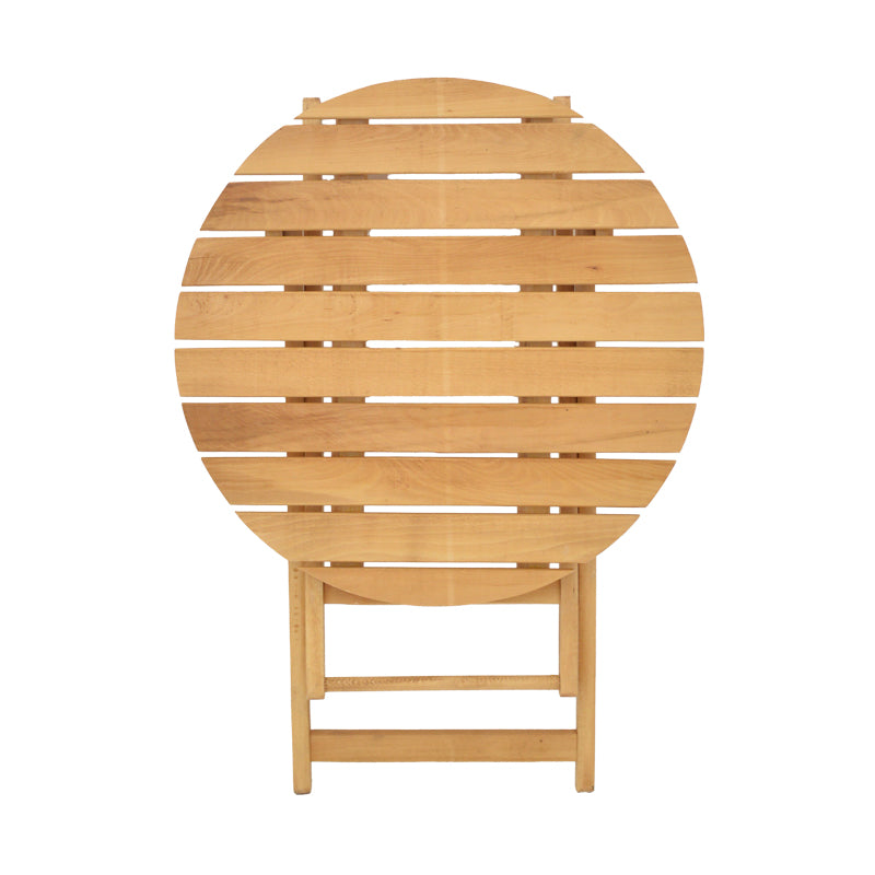 Τραπέζι Letna Πτυσσόμενο Μασίφ Ξύλο Οξιάς σε Φυσική Απόχρωση Φ60x74.5