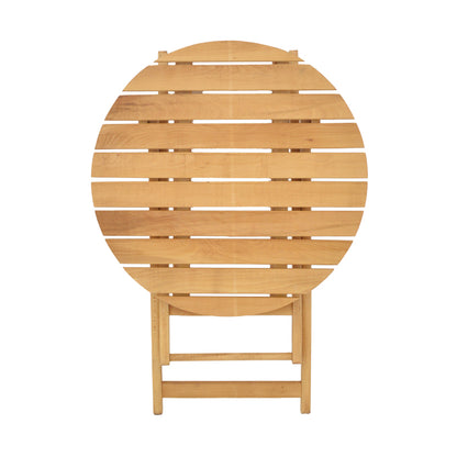 Τραπέζι Letna Πτυσσόμενο Μασίφ Ξύλο Οξιάς σε Φυσική Απόχρωση Φ60x74.5