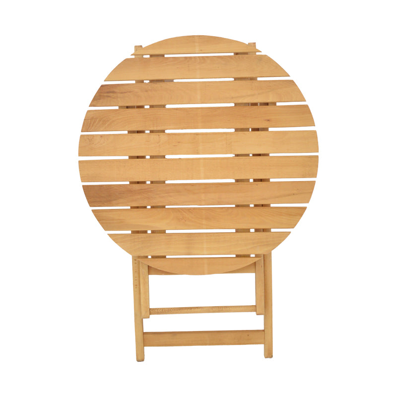 Τραπέζι Letna Πτυσσόμενο Μασίφ Ξύλο Οξιάς σε Φυσική Απόχρωση Φ70x75