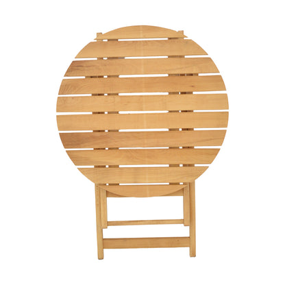 Τραπέζι Letna Πτυσσόμενο Μασίφ Ξύλο Οξιάς σε Φυσική Απόχρωση Φ70x75