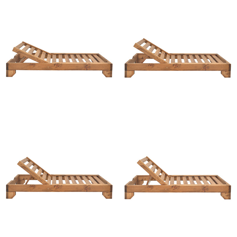 Ξαπλώστρα Zalka L1 σε Καρυδί Απόχρωση 66x197x28