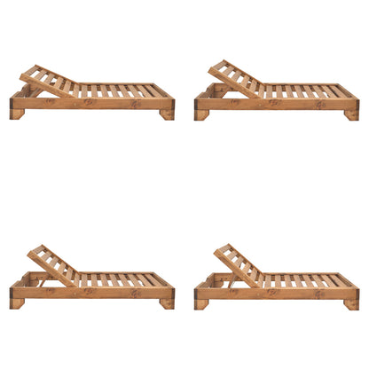 Ξαπλώστρα Zalka L1 σε Καρυδί Απόχρωση 66x197x28