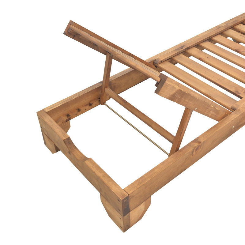 Ξαπλώστρα Zalka L1 σε Καρυδί Απόχρωση 66x197x28