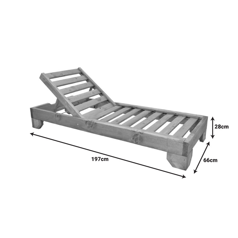 Ξαπλώστρα Zalka L1 σε Φυσική Απόχρωση 66x197x28