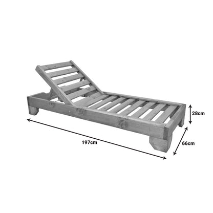 Ξαπλώστρα Zalka L1 σε Φυσική Απόχρωση 66x197x28