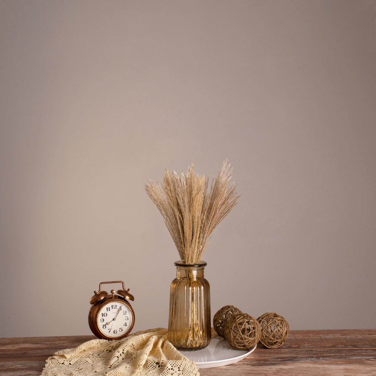 MISCANTHUS 36534 Αποξηραμένο Διακοσμητικό Μπουκέτο Μίσχανθος - Μπεζ - Μ20 x Π20 x Υ40 - Πακέτο 20 Τεμαχίων