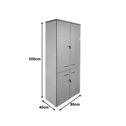 Office Wardrobe Armadi Sonoma-White 80x40x200