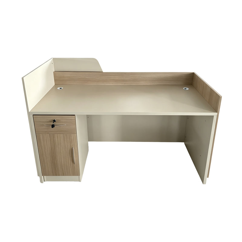 Γραφείο Reception Kalu σε Oak-Μπεζ Απόχρωση 160x60x105