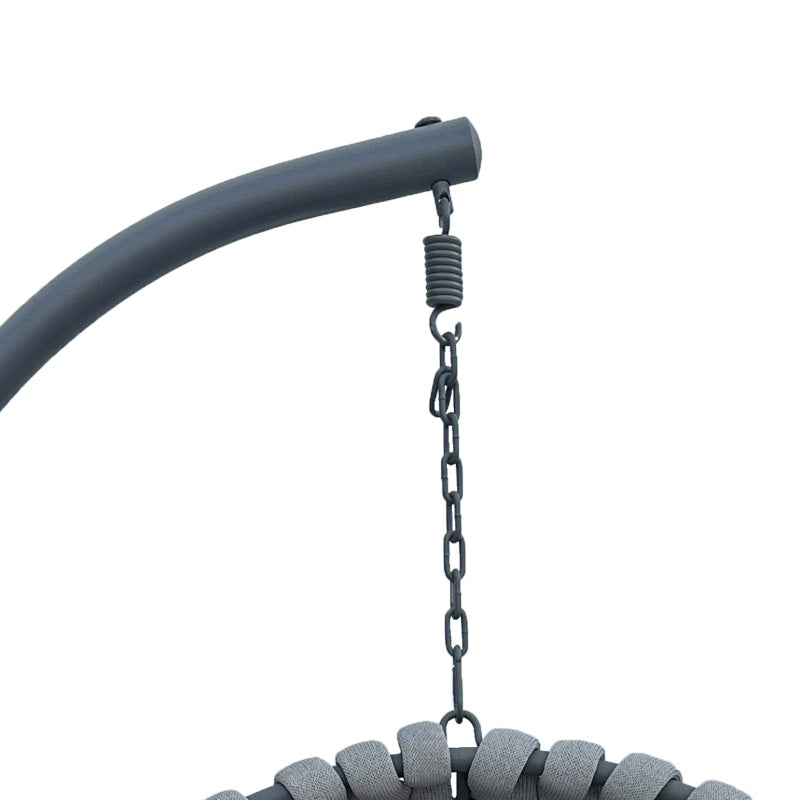 Κούνια Φωλιά με Βάση Makito Μέταλλο-PVC σε Γκρι Απόχρωση 100x105x195