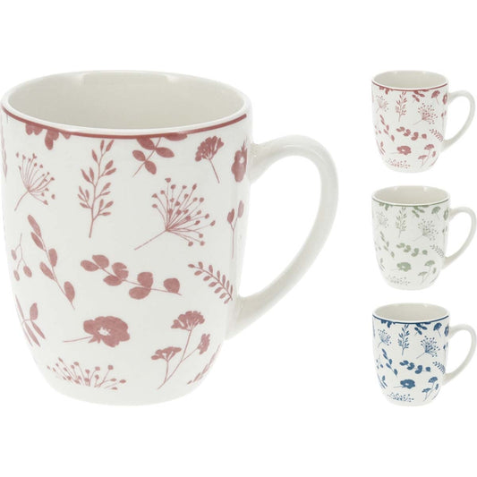 Κούπα με Λουλούδια Πορσελάνη 350ml 9x10εκ 3 Σχδ