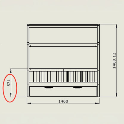 Παιδικό Κρεβάτι Bendina τ.Montessori με Συρτάρι Ξύλο Πεύκου σε Φυσική Απόχρωση 70x140εκ