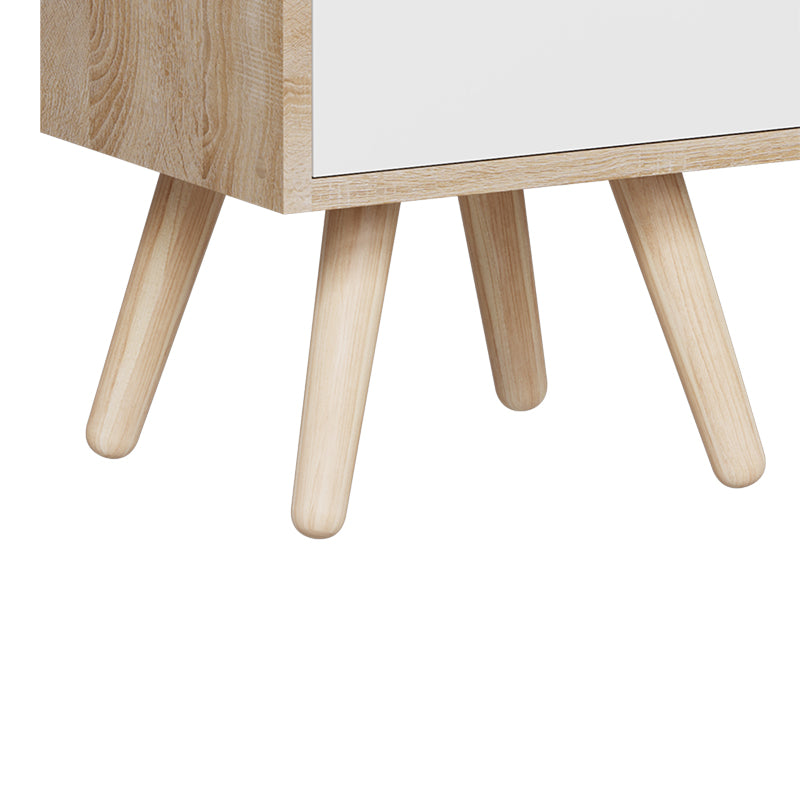 Κομοδίνο Selma σε Sonoma-Λευκή Απόχρωση 29.7x29.7x45