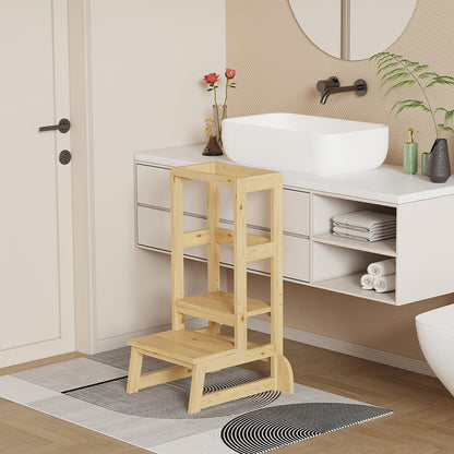 Παιδικός Πύργος Εκμάθησης Chiquel τ.Montessori Ξύλο σε Φυσική Απόχρωση 45.7x51x90