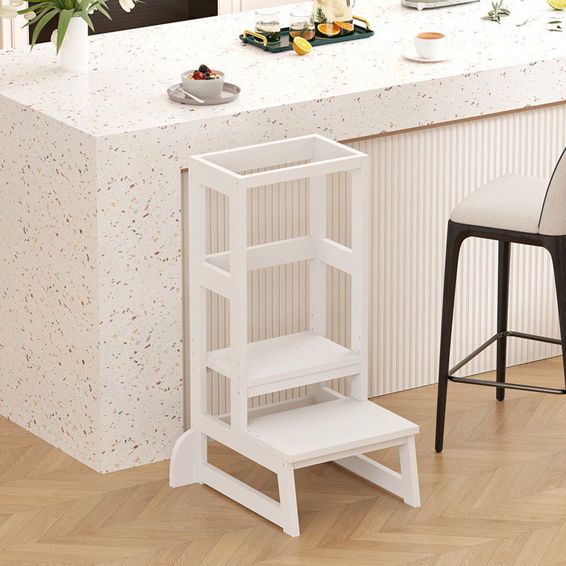 Παιδικός Πύργος Εκμάθησης Chiquel τ.Montessori Ξύλο σε Λευκή Απόχρωση 45.7x51x90