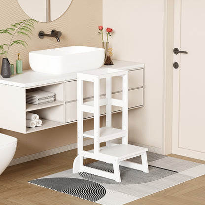 Παιδικός Πύργος Εκμάθησης Chiquel τ.Montessori Ξύλο σε Λευκή Απόχρωση 45.7x51x90