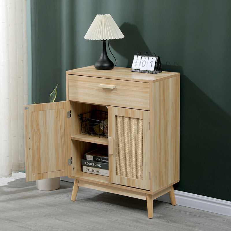 Μπουφές Scandy Ξύλο Πεύκου-Rattan σε Φυσική Απόχρωση 60x30x80