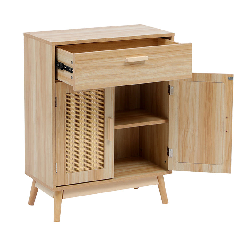 Μπουφές Scandy Ξύλο Πεύκου-Rattan σε Φυσική Απόχρωση 60x30x80