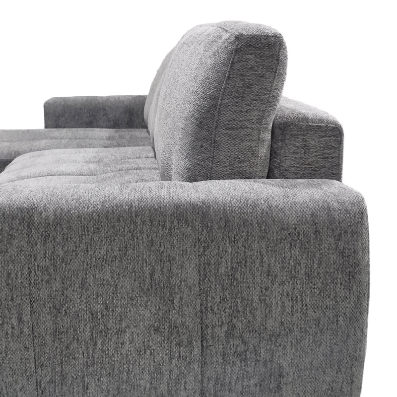 Γωνιακός Αναστρέψιμος Καναπές-Κρεβάτι Vivad Ύφασμα σε Ανθρακί Απόχρωση 275x164x91