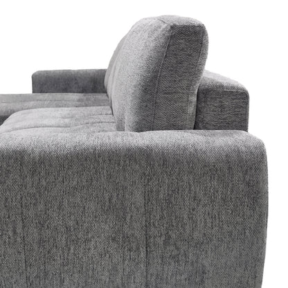 Γωνιακός Αναστρέψιμος Καναπές-Κρεβάτι Vivad Ύφασμα σε Ανθρακί Απόχρωση 275x164x91