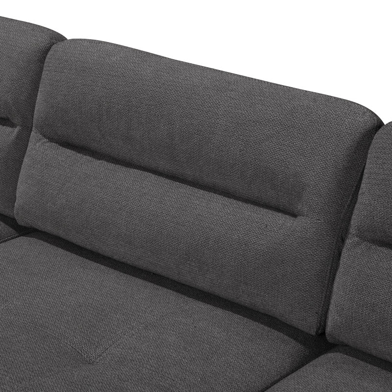 Γωνιακός Καναπές Δεξιά Γωνία Camile Ύφασμα σε Ανθρακί Απόχρωση 270x174x95