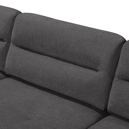 Γωνιακός Καναπές Δεξιά Γωνία Camile Ύφασμα σε Ανθρακί Απόχρωση 270x174x95