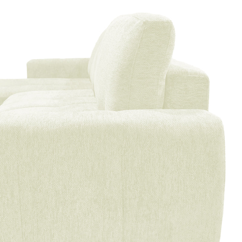 Γωνιακός Αναστρέψιμος Καναπές-Κρεβάτι Vivad Ύφασμα σε Μπεζ Απόχρωση 275x164x91