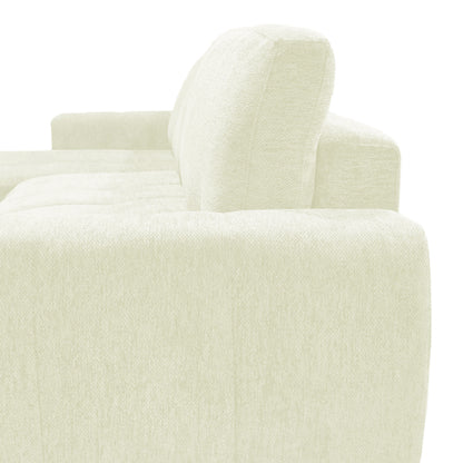 Γωνιακός Αναστρέψιμος Καναπές-Κρεβάτι Vivad Ύφασμα σε Μπεζ Απόχρωση 275x164x91