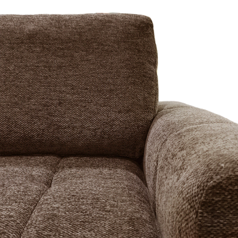 Γωνιακός Αναστρέψιμος Καναπές-Κρεβάτι Vivad Ύφασμα σε Απόχρωση Σκούρο Καφέ 275x164x91