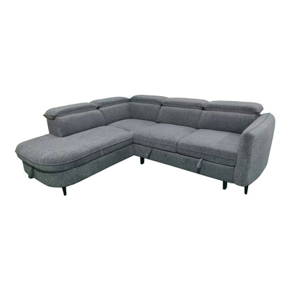 Napia Corner Sofa Bed Right Corner in Anthracite Fabric 249x210x98