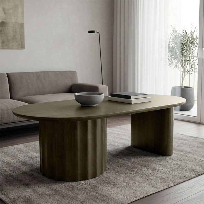 Τραπέζι Σαλονιού Flute Wenge Μασίφ Ξύλο Μάνγκο 130x65x40