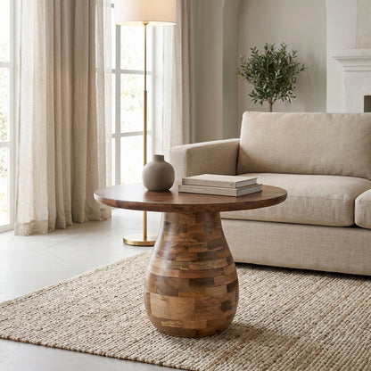 Coffee Table Benzano Mango Wood in Natural Color F60x45