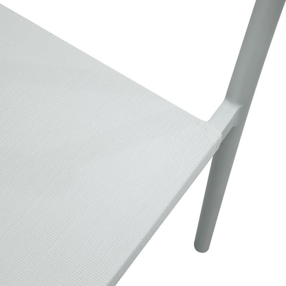 Πολυθρόνα Αλουμινίου Convince Στοιβαζόμενη με Λευκό Σκελετό-Textilene-PE Rattan σε Φυσική Απόχρωση 56x63x82