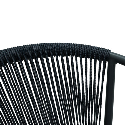 Πολυθρόνα Αλουμινίου Convince Στοιβαζόμενη με Γκρι Σκελετό-Textilene-PE Rattan 56x63x82