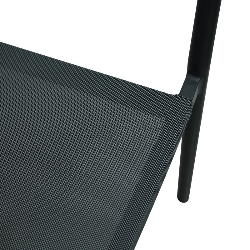 Πολυθρόνα Αλουμινίου Convince Στοιβαζόμενη με Γκρι Σκελετό-Textilene-PE Rattan 56x63x82