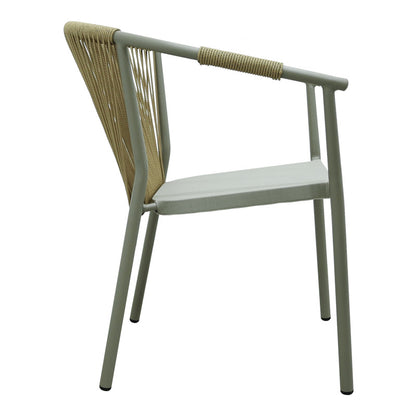 Πολυθρόνα Αλουμινίου Convince Στοιβαζόμενη με Καφέ Σκελετό-Textilene-PE Rattan 56x63x82