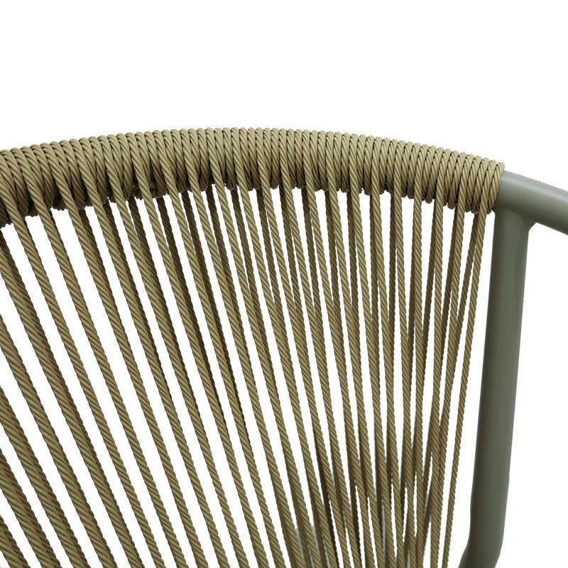 Πολυθρόνα Αλουμινίου Convince Στοιβαζόμενη με Καφέ Σκελετό-Textilene-PE Rattan 56x63x82