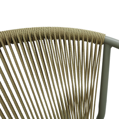 Πολυθρόνα Αλουμινίου Convince Στοιβαζόμενη με Καφέ Σκελετό-Textilene-PE Rattan 56x63x82