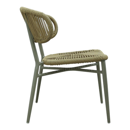 Καρέκλα Αλουμινίου-PE Rattan Agus Στοιβαζόμενη σε Καφέ Απόχρωση 55x63x77