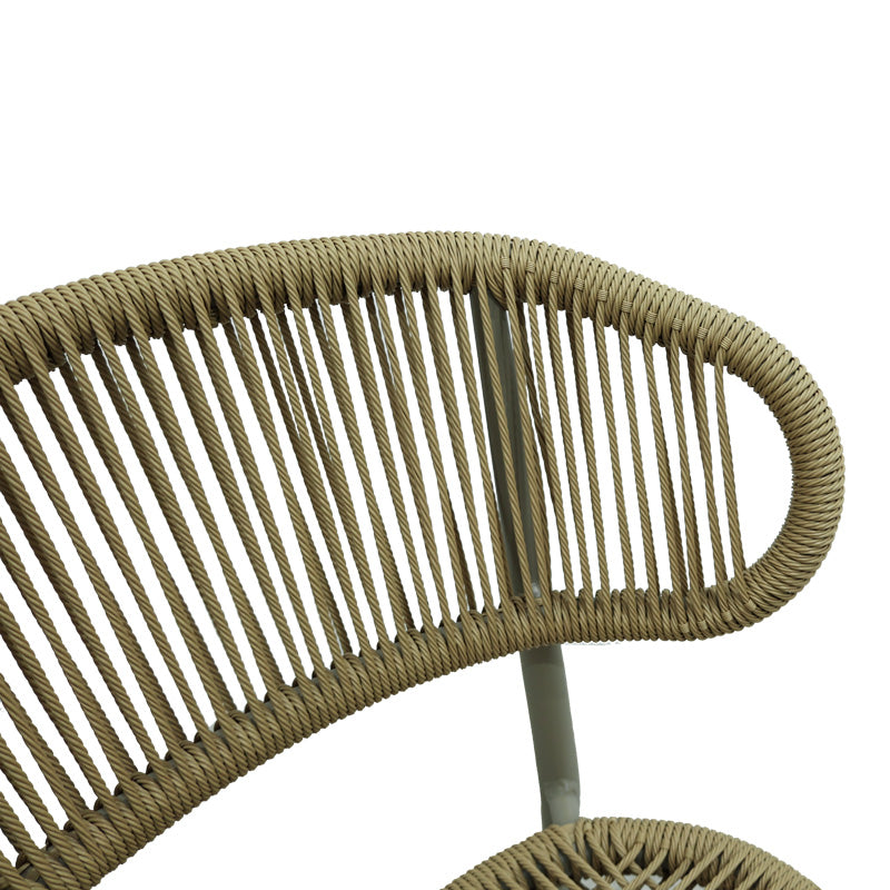 Καρέκλα Αλουμινίου-PE Rattan Agus Στοιβαζόμενη σε Καφέ Απόχρωση 55x63x77