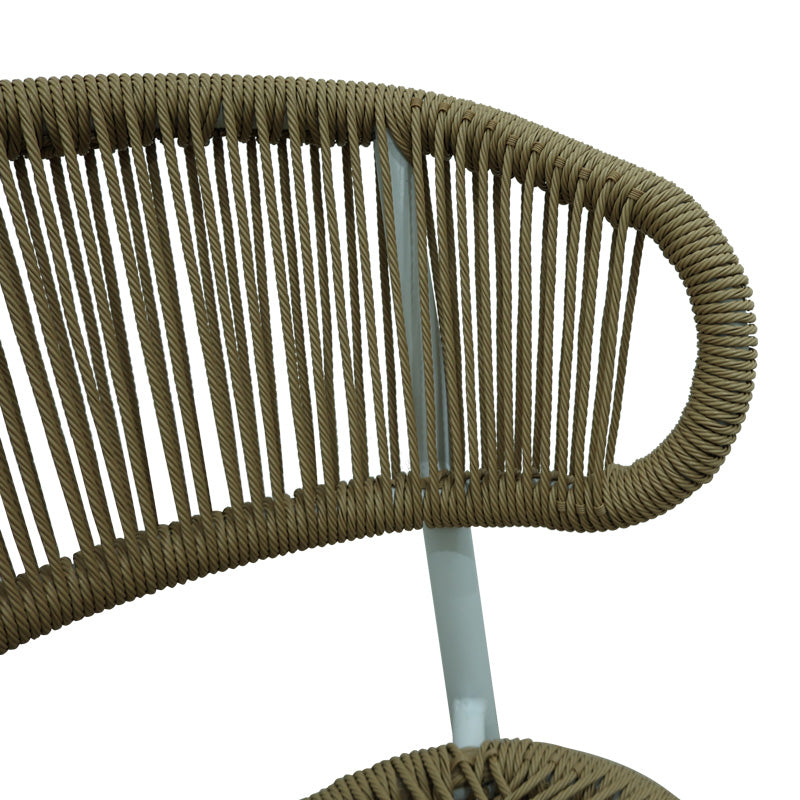 Καρέκλα Αλουμινίου-PE Rattan Agus Στοιβαζόμενη σε Λευκή Απόχρωση 55x63x77