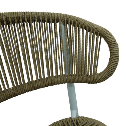 Καρέκλα Αλουμινίου-PE Rattan Agus Στοιβαζόμενη σε Λευκή Απόχρωση 55x63x77