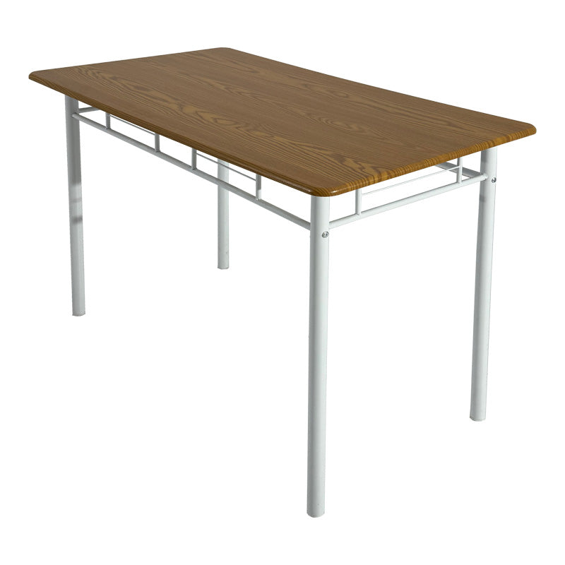 Τραπεζαρία Roza II Σετ 5 Τμχ MDF σε Φυσική Απόχρωση με Λευκά Μεταλλικά Πόδια 110x60x74