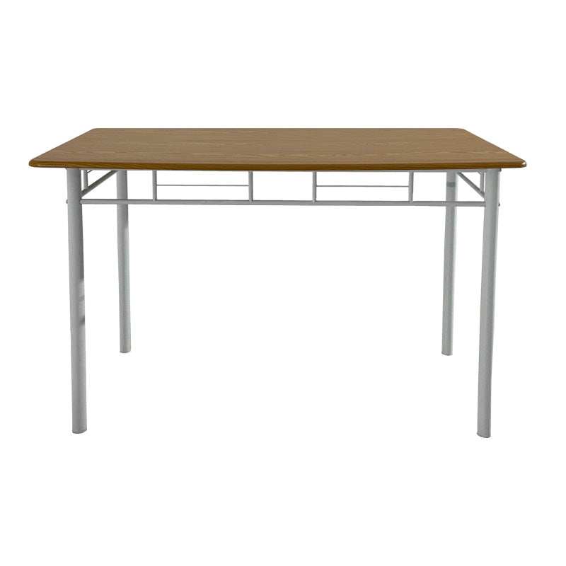 Τραπεζαρία Roza II Σετ 5 Τμχ MDF σε Φυσική Απόχρωση με Λευκά Μεταλλικά Πόδια 110x60x74