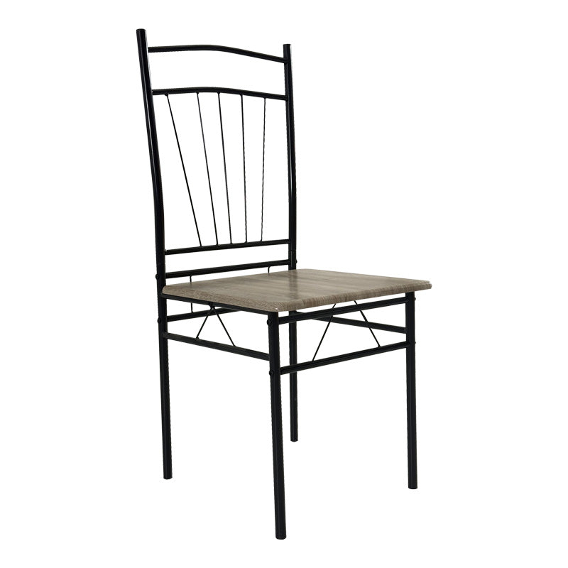 Τραπεζαρία Roza II Σετ 5 Τμχ MDF σε Γκρι Απόχρωση με Γκρι Μεταλλικά Πόδια 110x60x74