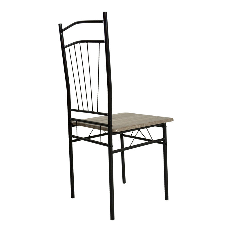 Τραπεζαρία Roza II Σετ 5 Τμχ MDF σε Γκρι Απόχρωση με Γκρι Μεταλλικά Πόδια 110x60x74