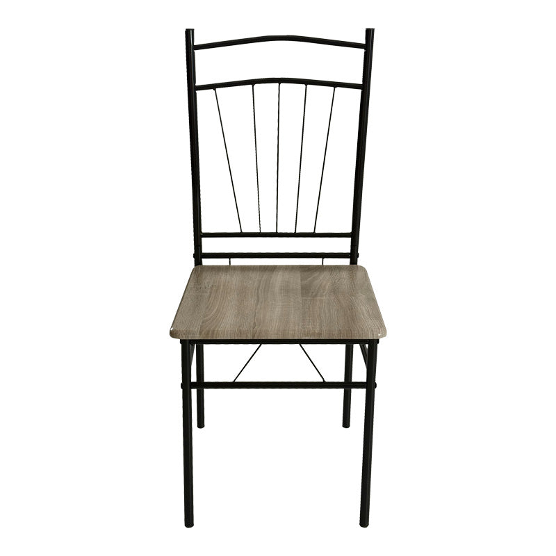 Τραπεζαρία Roza II Σετ 5 Τμχ MDF σε Γκρι Απόχρωση με Γκρι Μεταλλικά Πόδια 110x60x74