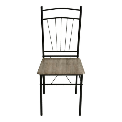 Τραπεζαρία Roza II Σετ 5 Τμχ MDF σε Γκρι Απόχρωση με Γκρι Μεταλλικά Πόδια 110x60x74