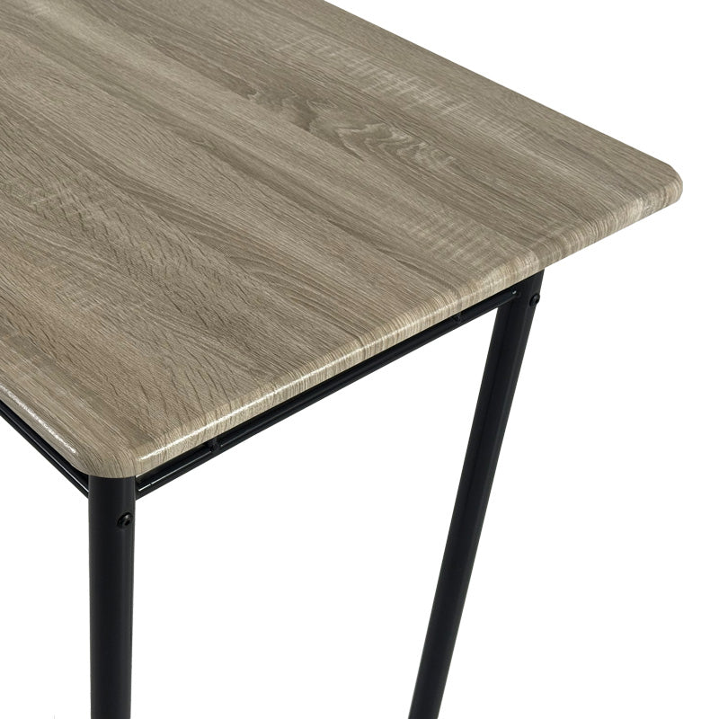 Τραπεζαρία Roza II Σετ 5 Τμχ MDF σε Γκρι Απόχρωση με Γκρι Μεταλλικά Πόδια 110x60x74